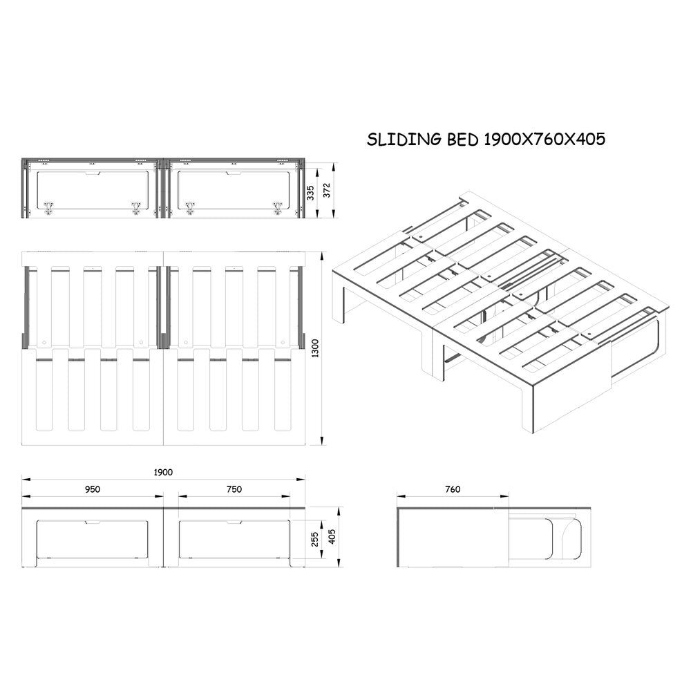 Deep Sliding Ply Bed